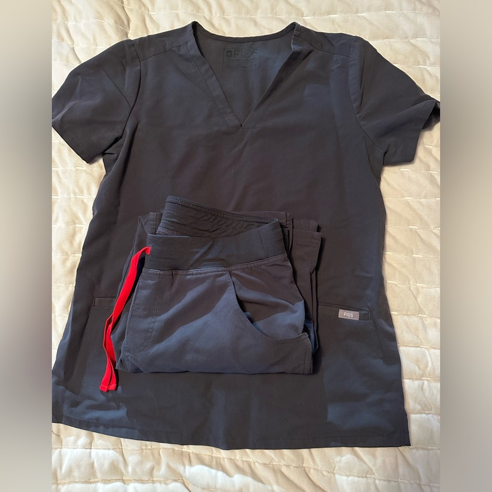 Figs Charcoal Scrub Set Sizes S/MP